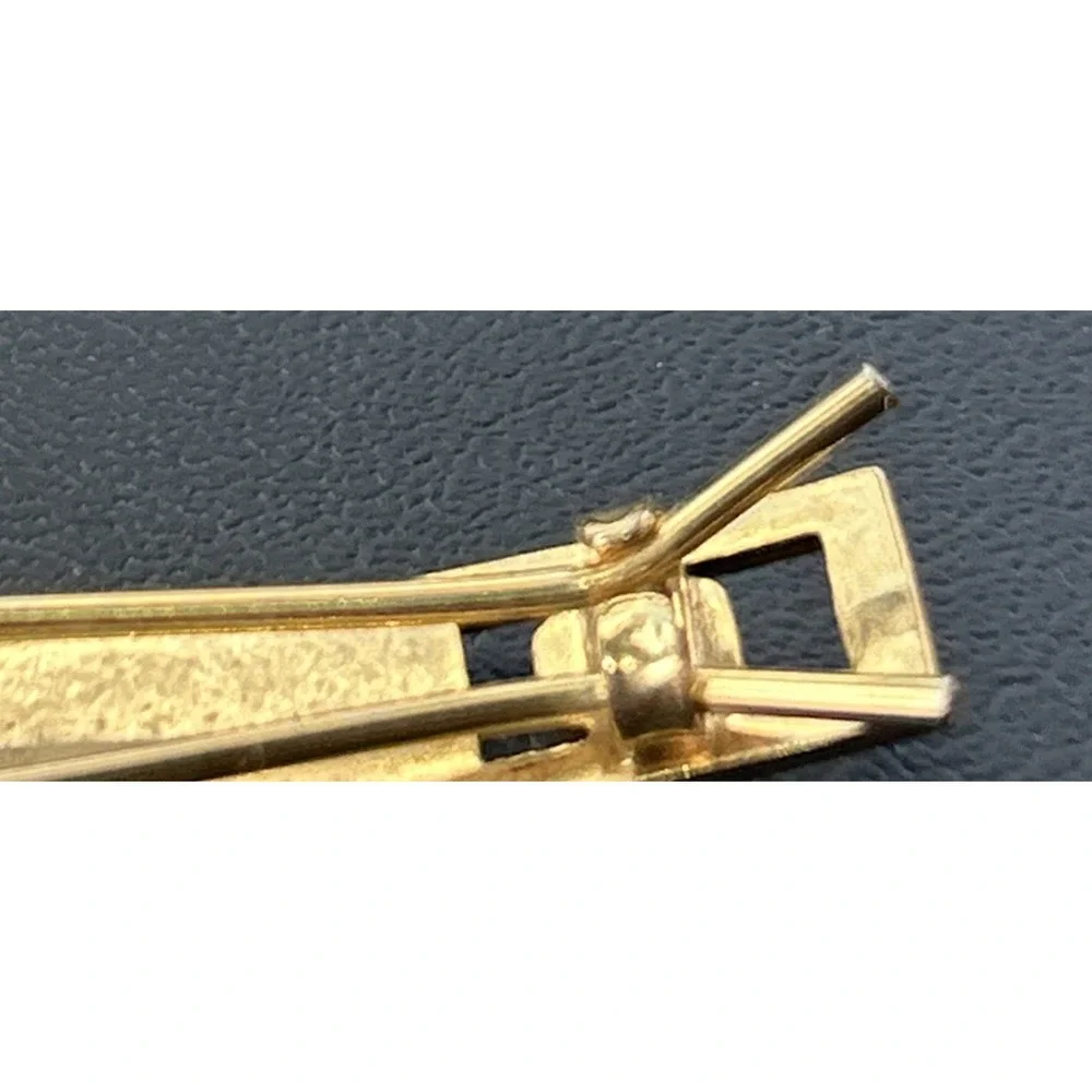 Vintage Brownies Girl Scout Gold Tone Barrette Hair Clasp Clip 50's 60's